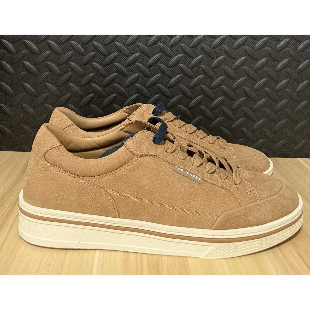 Ted Baker London Hampstead Nubuck Sneakers Shoes Light Brown Mens Size 12 NEW